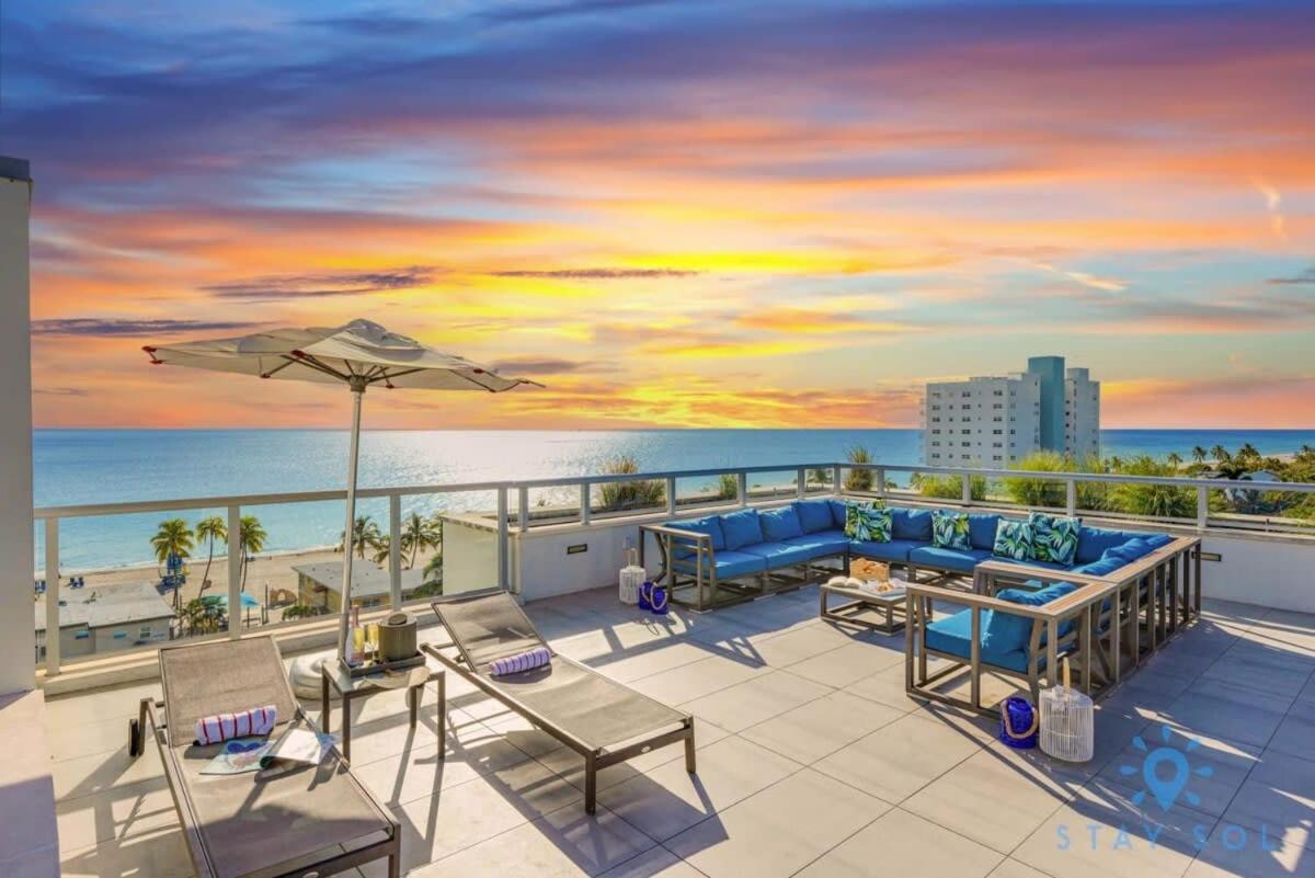 Best Stay - Rooftop Pool - Hollywood Beach Board - Walk Exterior foto